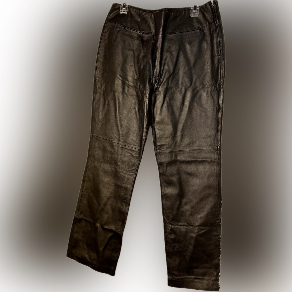 🖤 Shape FX 100% Genuine Leather Bootcut Pants – Size 16 (Runs Small)